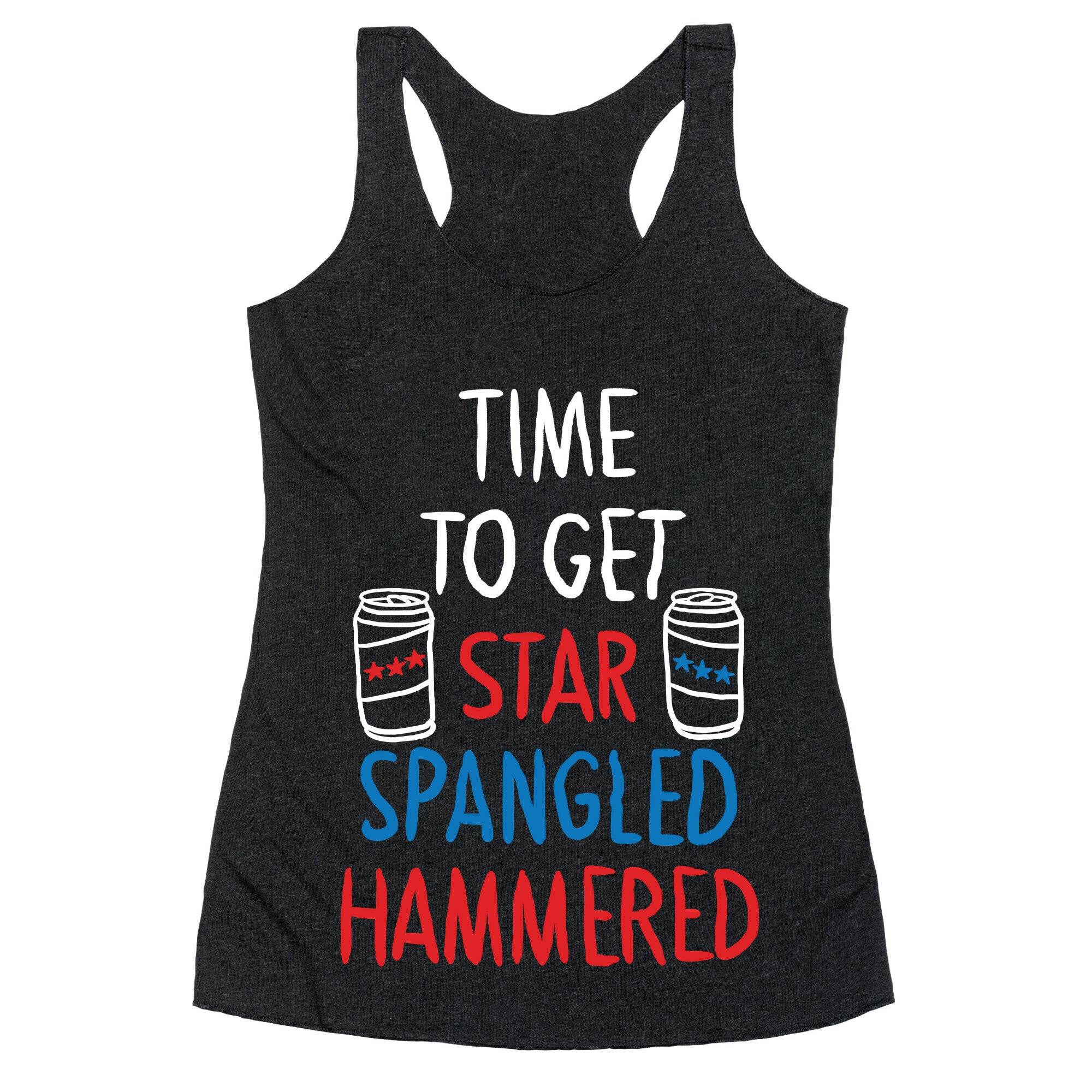 Time to Get Star Spangled Hammered Racerback Tank
